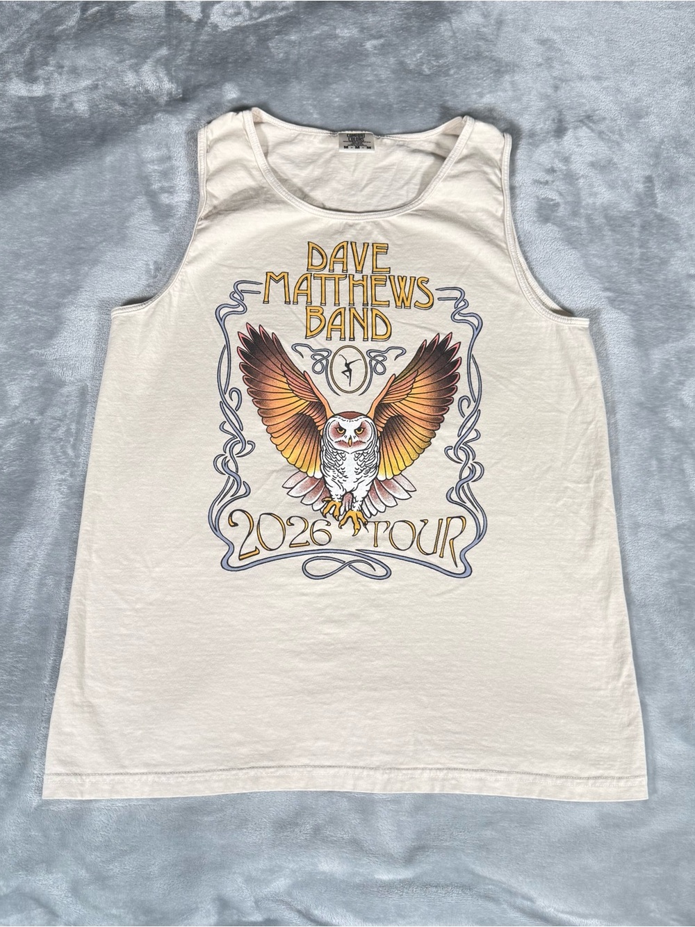 Dave Matthews Band Tank Top Shirt Mens M Music 2026 Tour Beige
